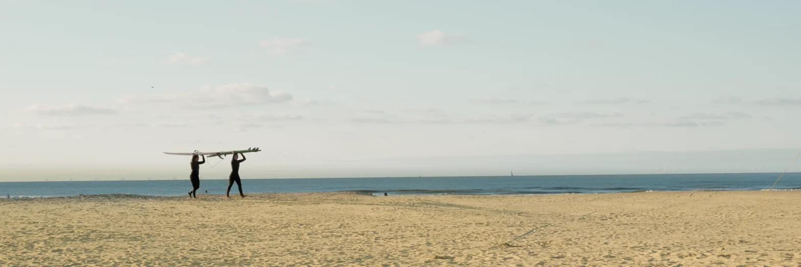 Surfers on the beach