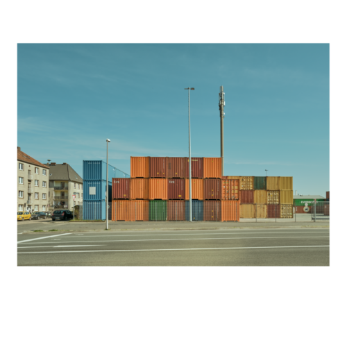 Containers in de haven van Emmerich.